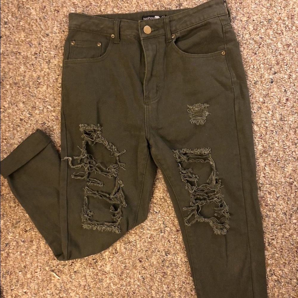 High Waisted Boyfriend Jeans